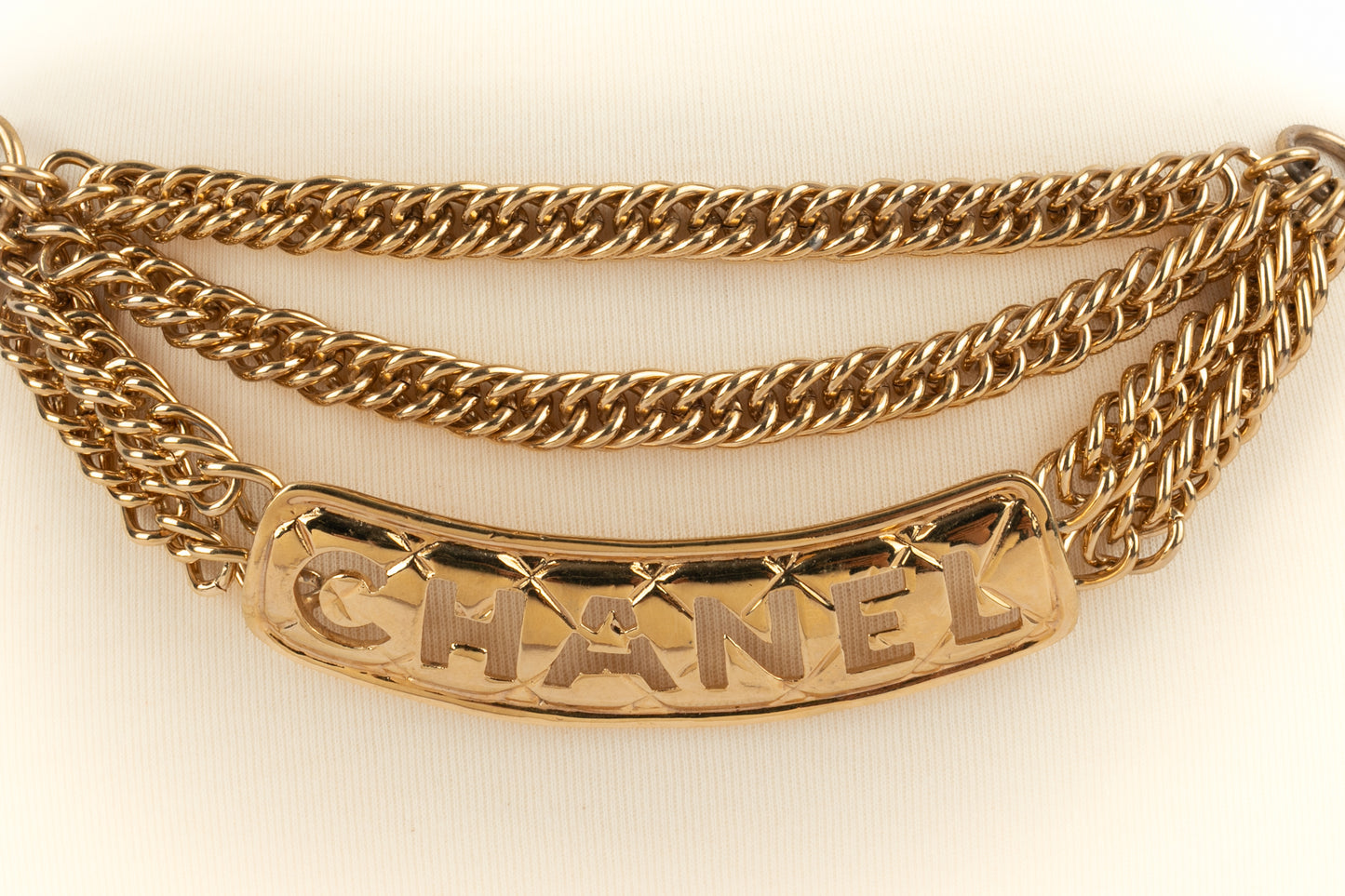 Ceinture dorée Chanel 1980's