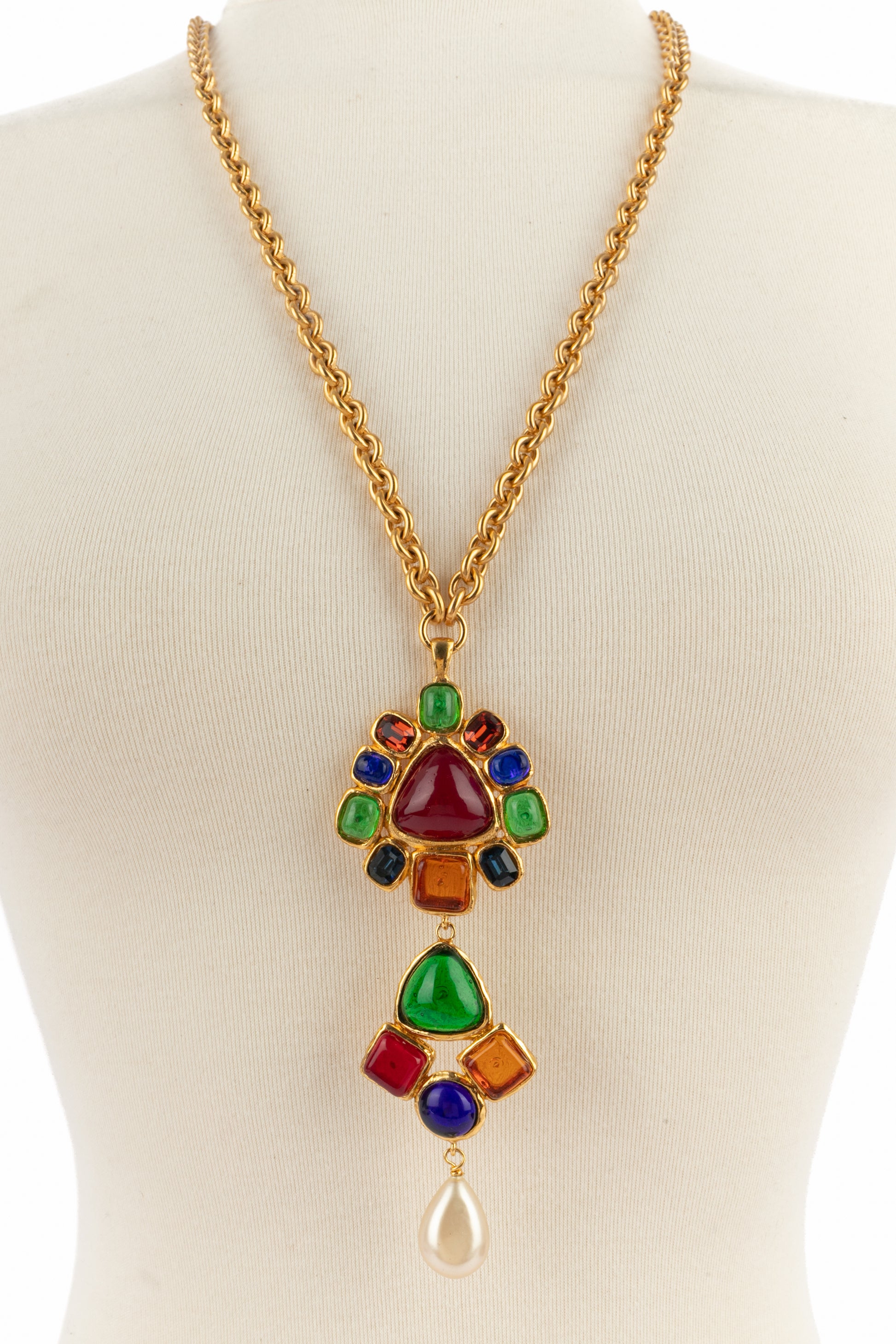 Collier pendentif Chanel 1990's