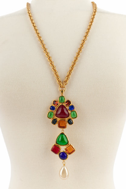 Collier pendentif Chanel 1990's