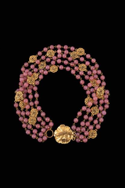 Collier camélia rose Chanel