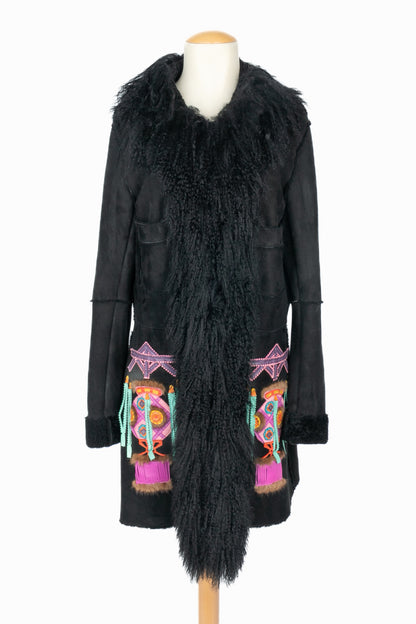 Manteau en cuir John Galliano 