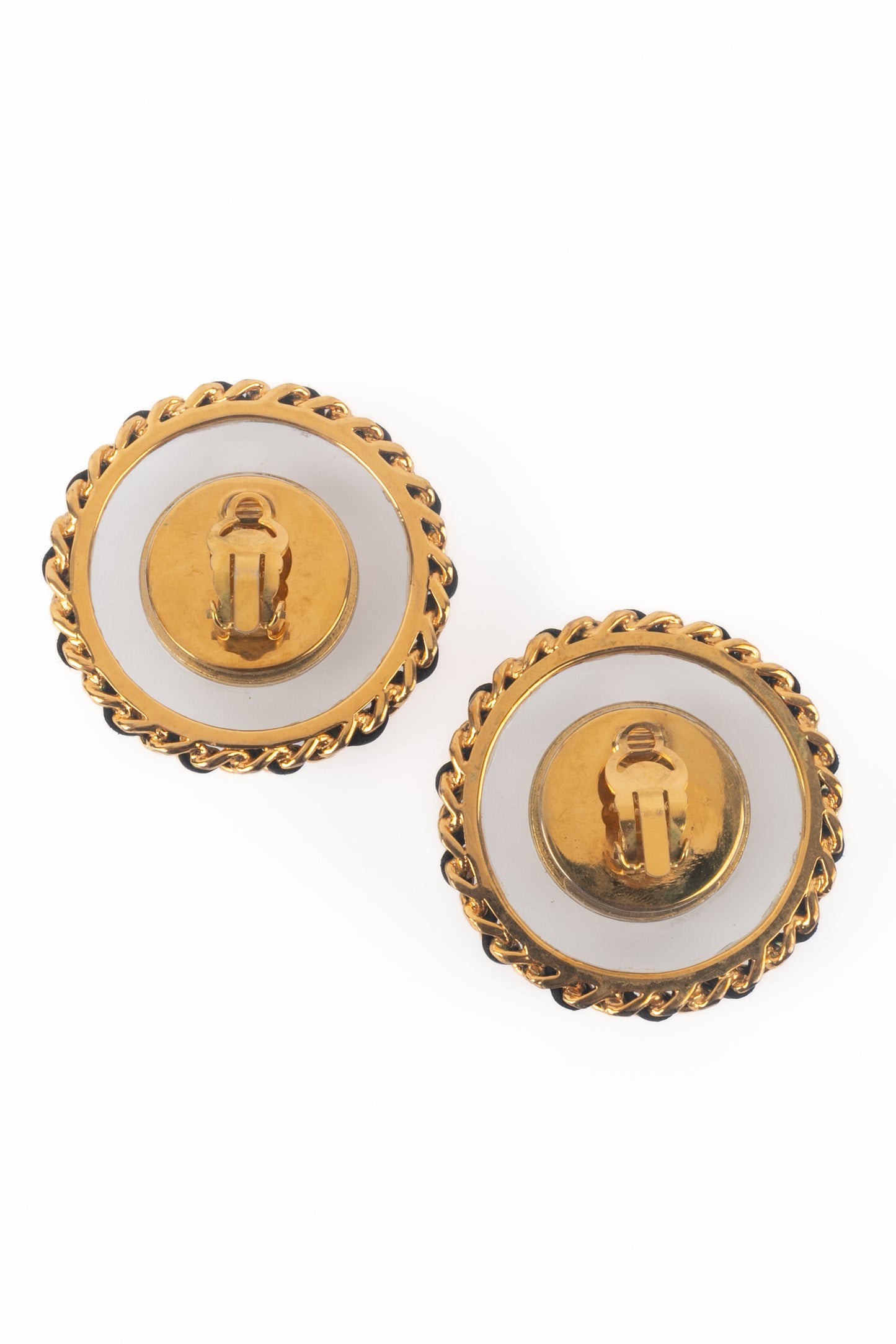 Boucles d'oreilles baroques Chanel 1990's