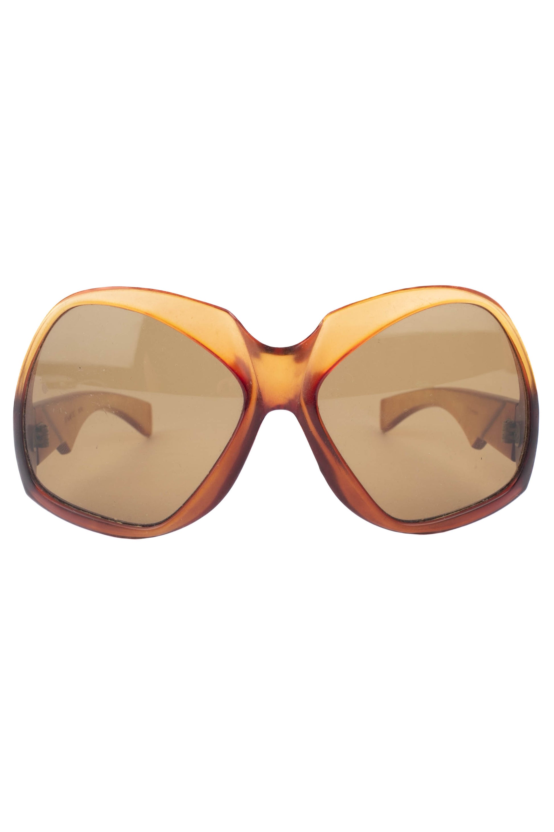 Lunettes de soleil en bakelite orange 