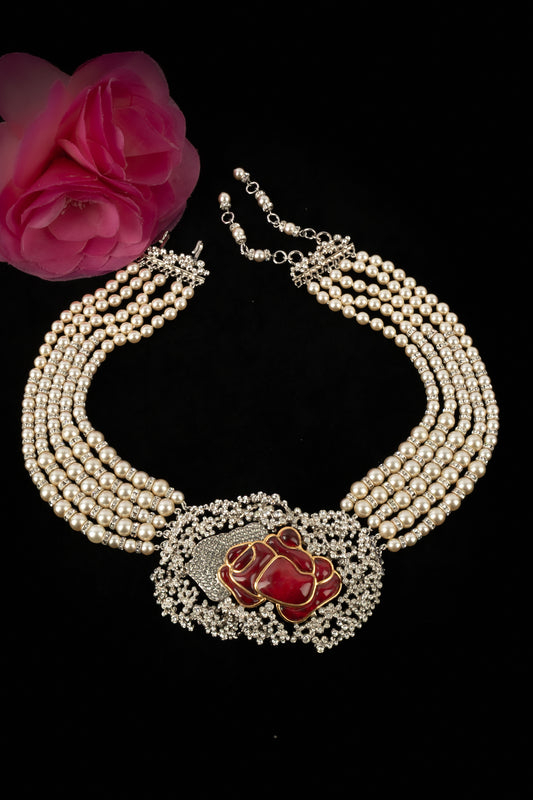 Collier rouge Serge-Eric Woloch