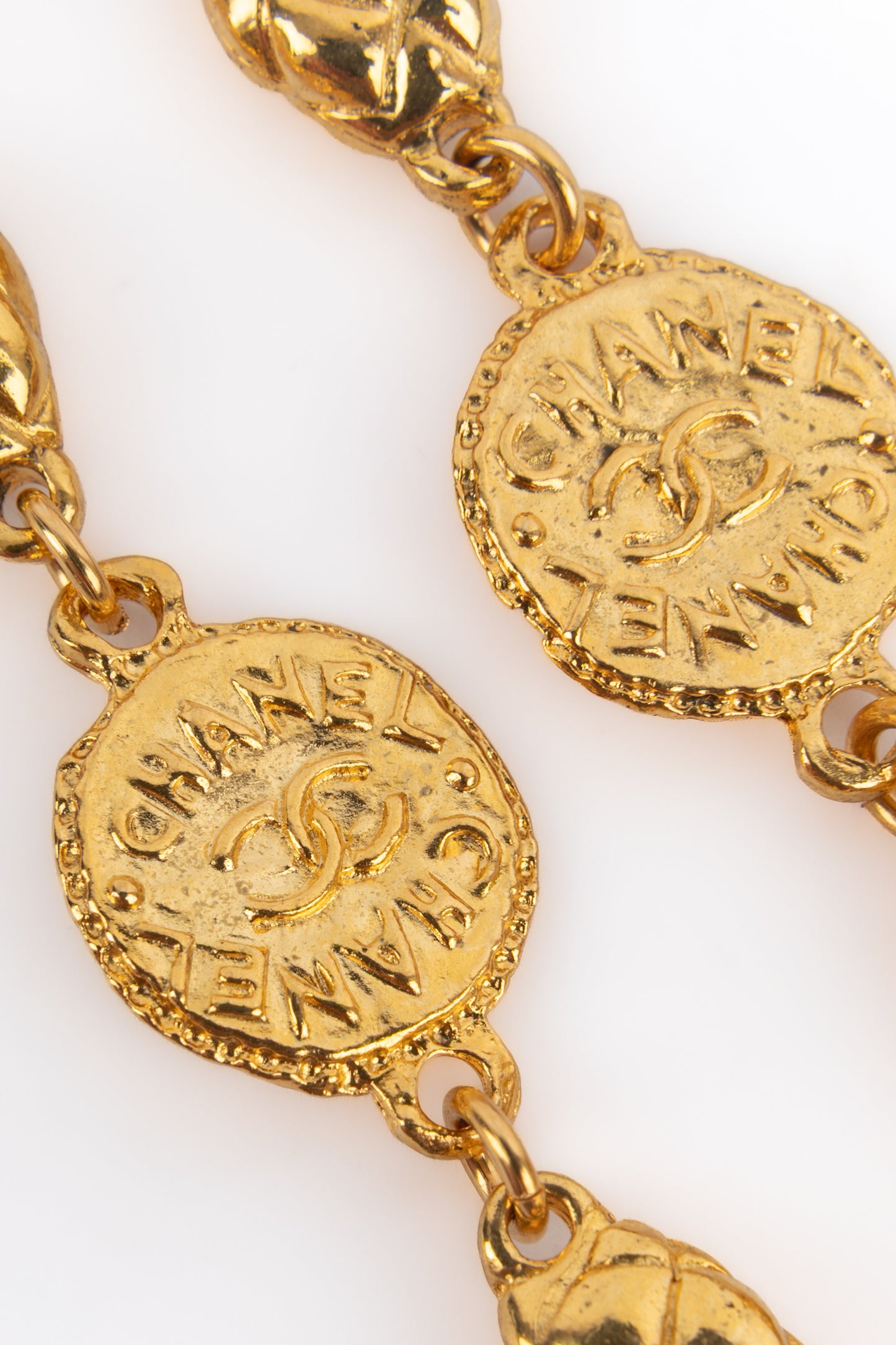 Collier doré Chanel 1985's