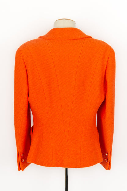 Veste orange Chanel 1990's