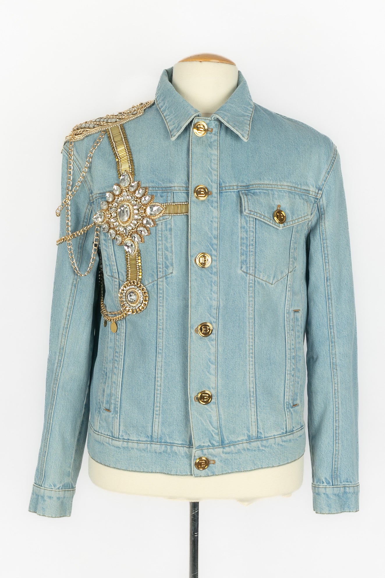Veste en jean Balmain