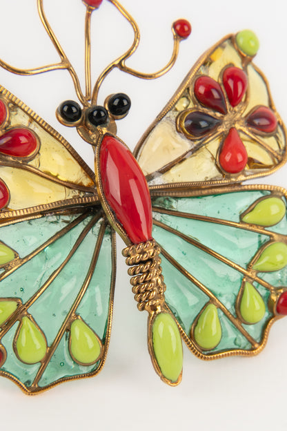 Broche papillon Gripoix 