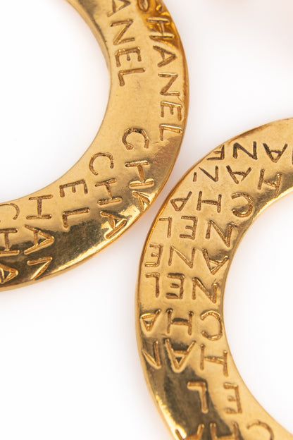 Boucles d'oreilles créoles Chanel 1980's