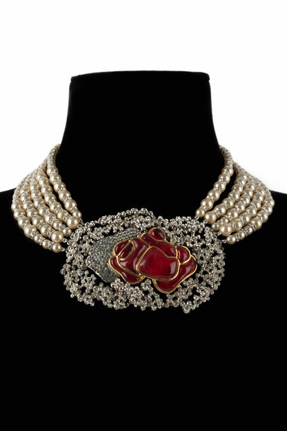 Collier rouge Serge-Eric Woloch