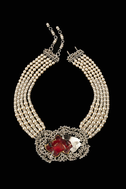 Collier rouge Serge-Eric Woloch