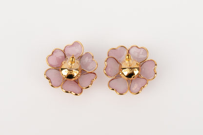 Boucles d'oreilles roses Augustine