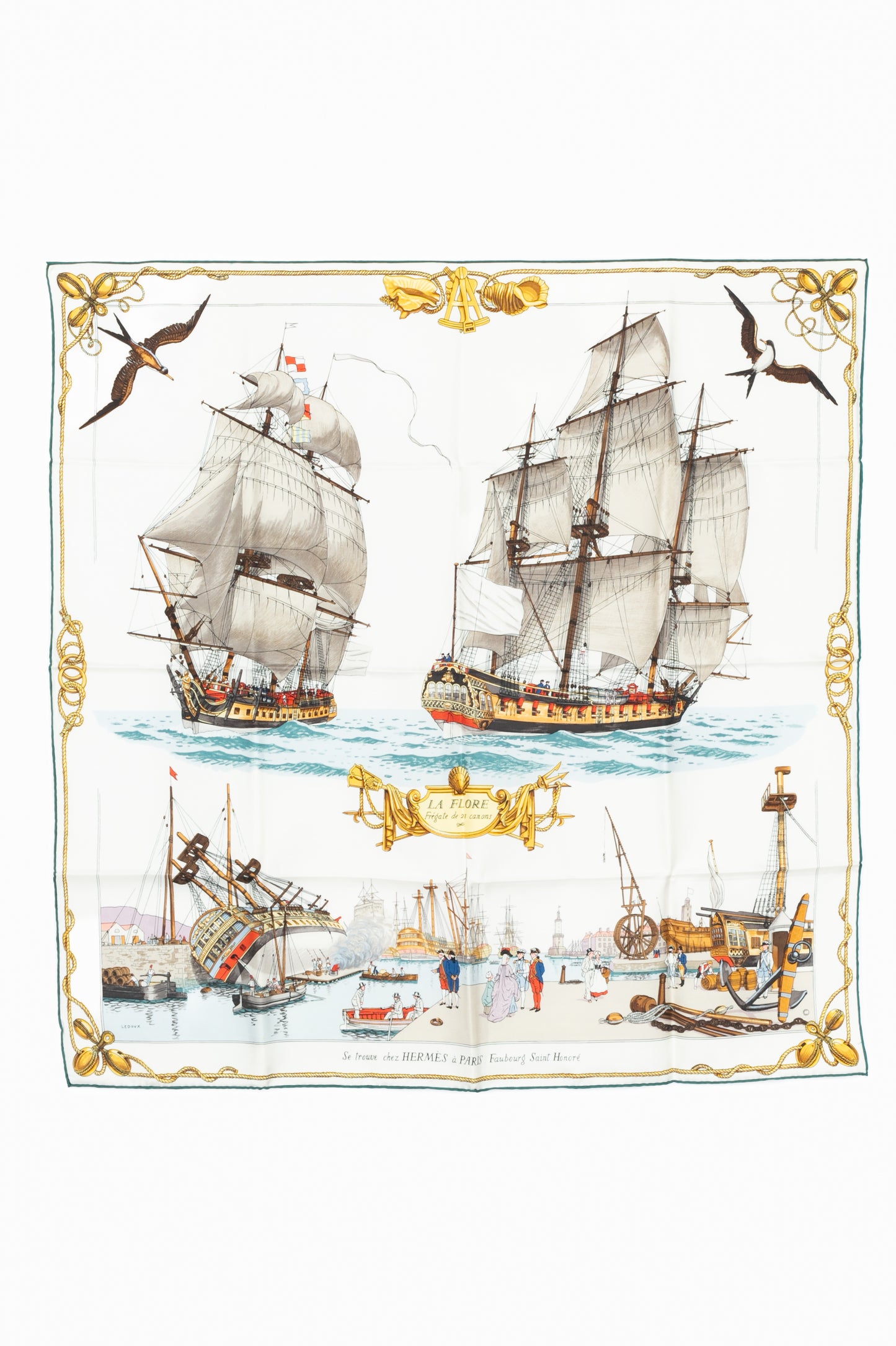 Carré / Foulard "La Flore Frégate de 28 canons" Hermès