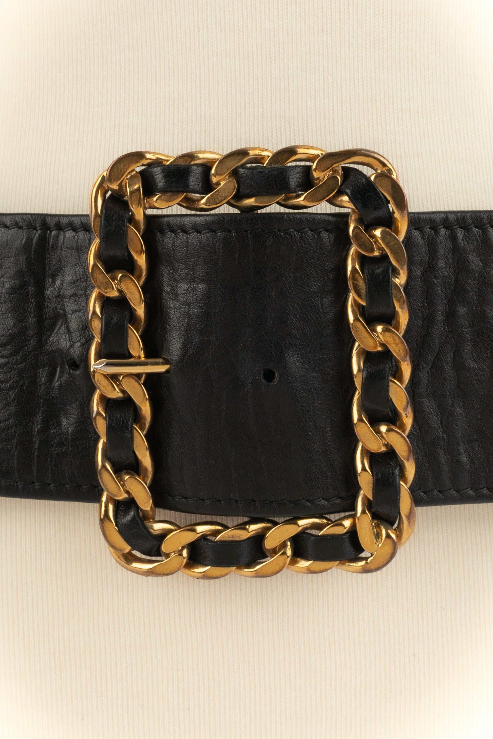 Ceinture en cuir Chanel 1991