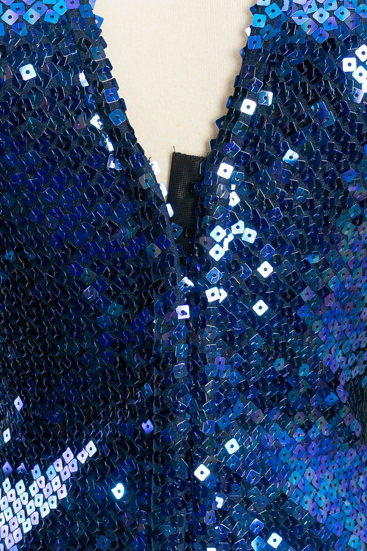 Gilet bleu à sequins Chantal Thomass