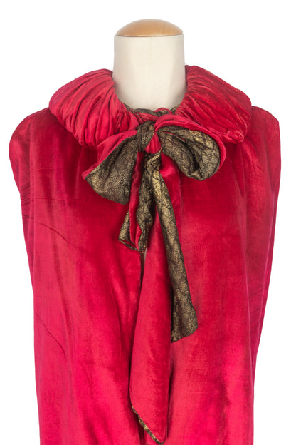 Manteau cape en velours 1920's