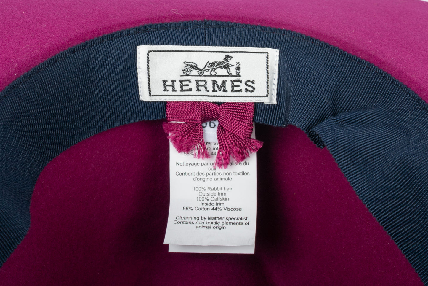 Chapeau framboise Hermès
