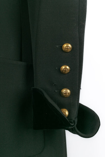 Veste noire Chanel 1990's