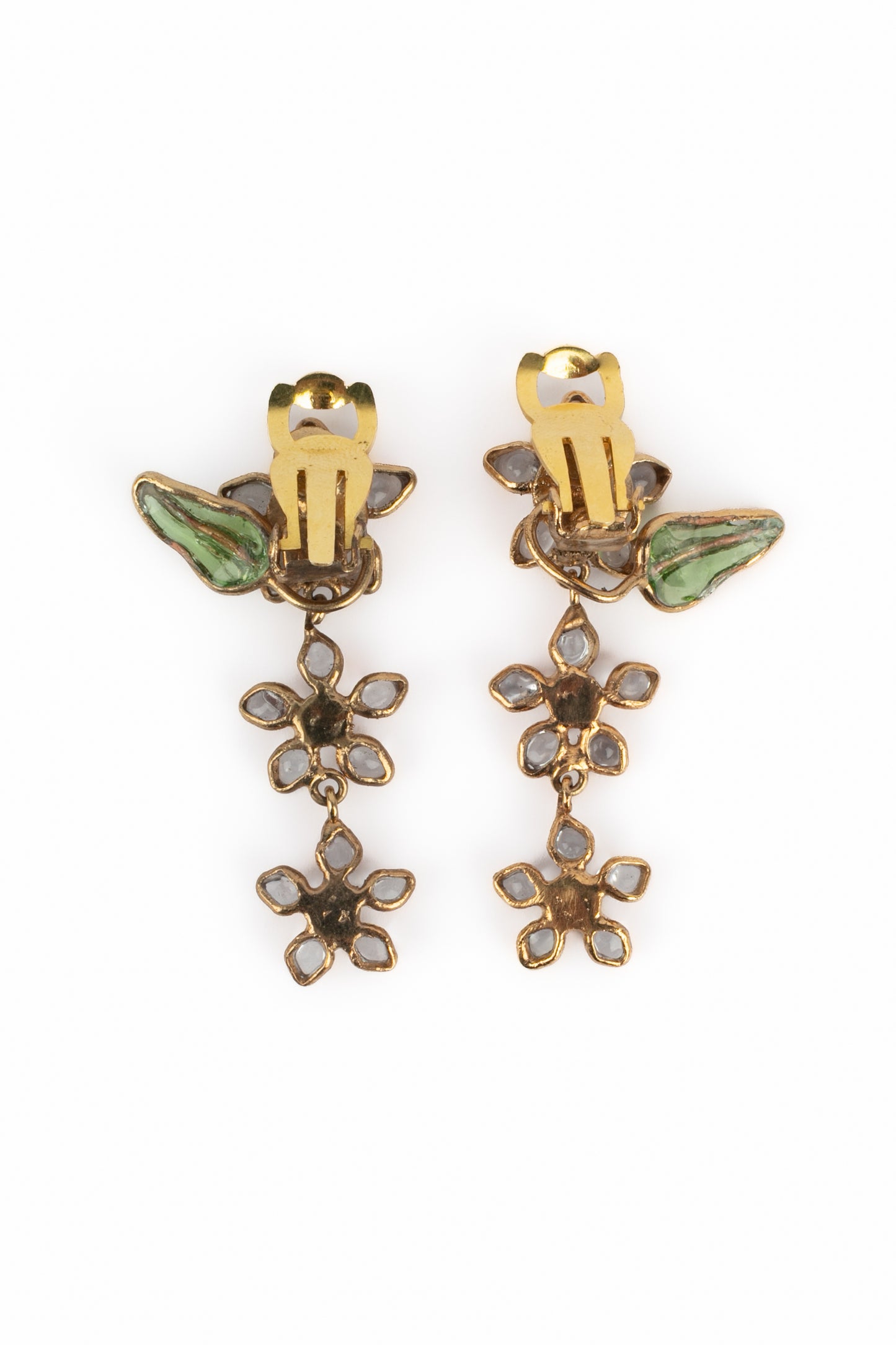 Boucles d'oreilles Gripoix ancien