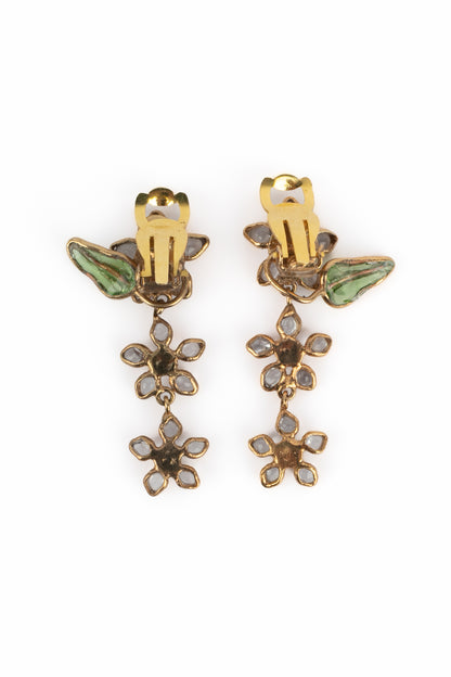 Boucles d'oreilles Gripoix ancien