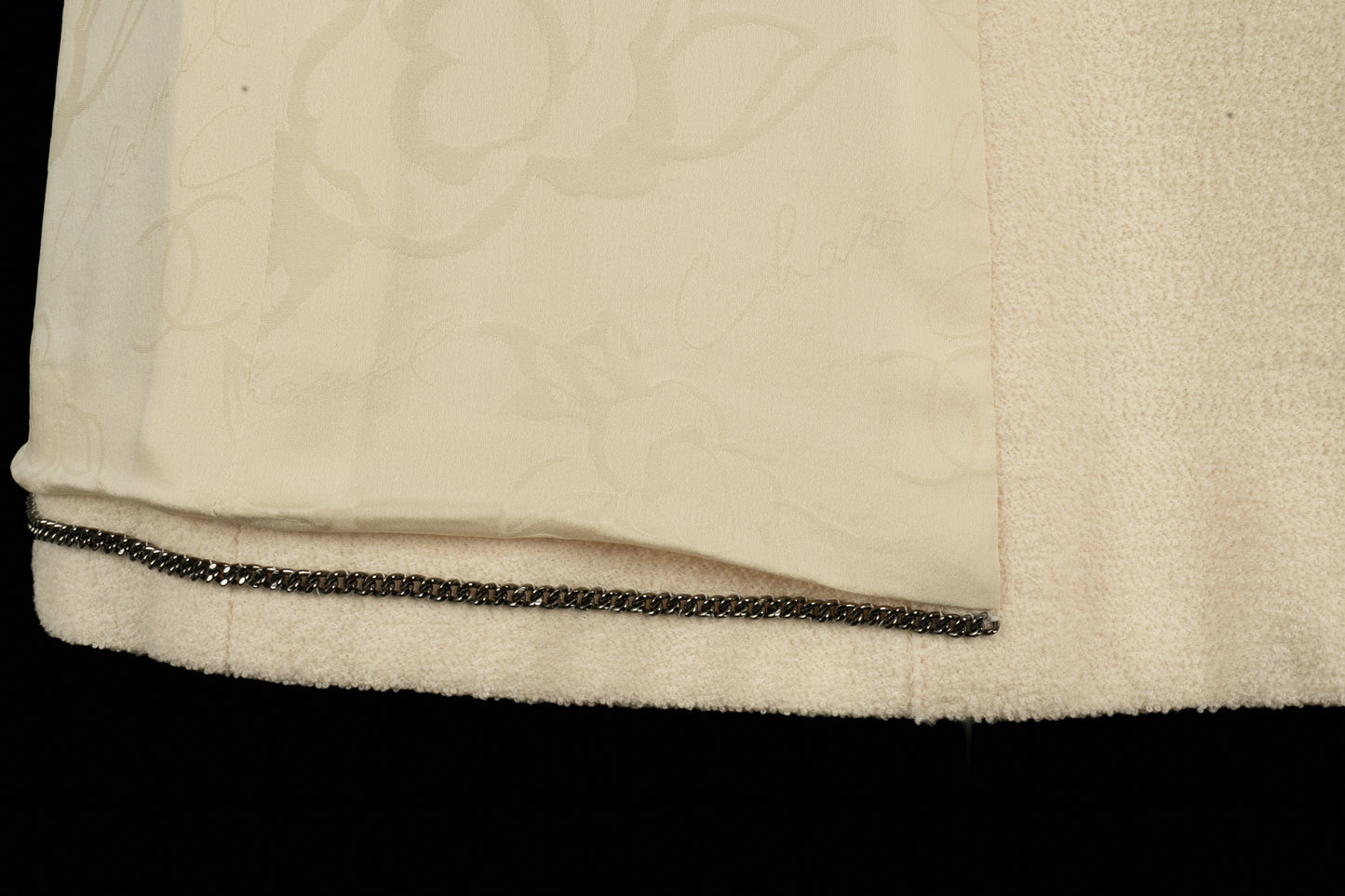 Veste beige Chanel hiver 2015