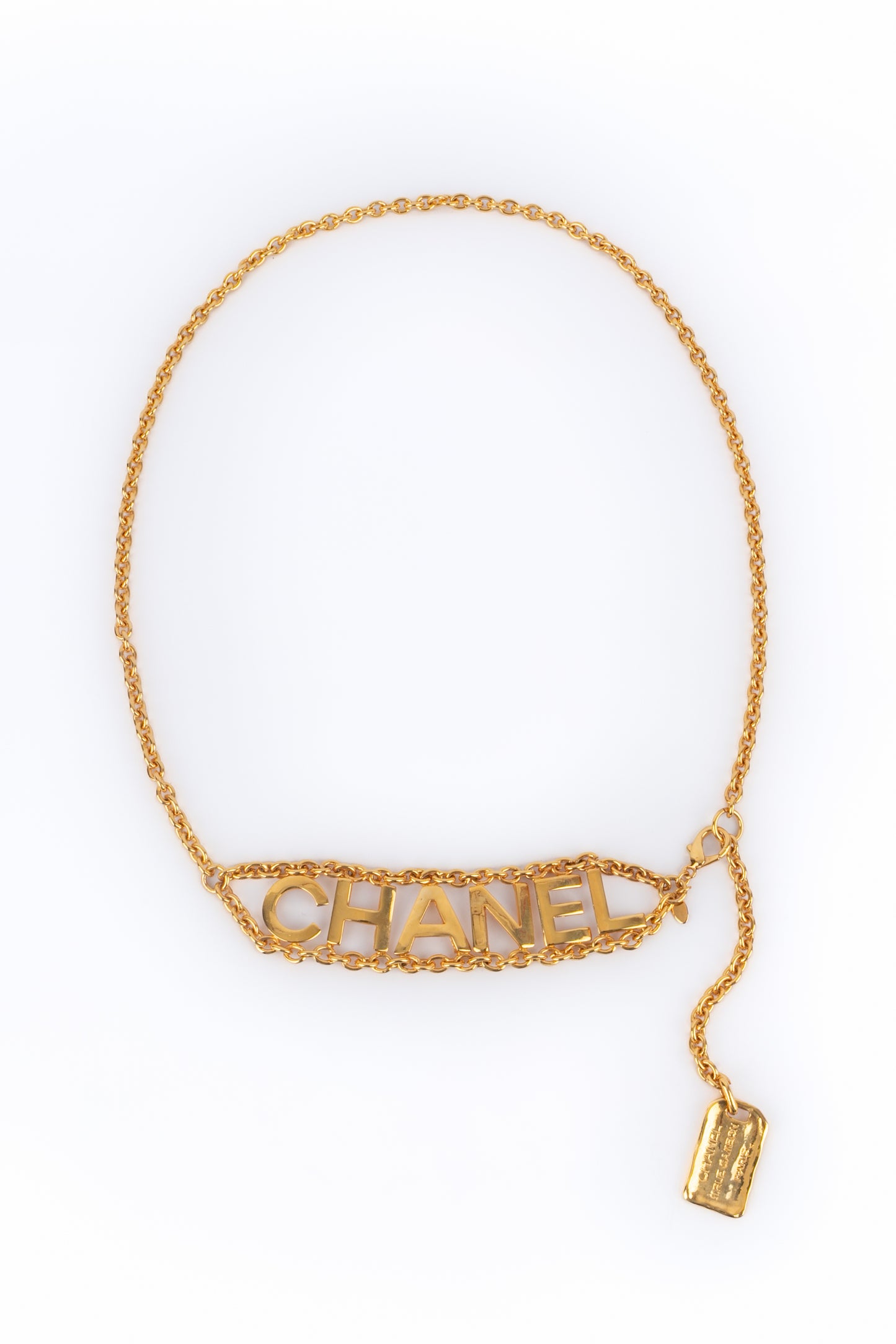Ceinture dorée Chanel 1985-1990's