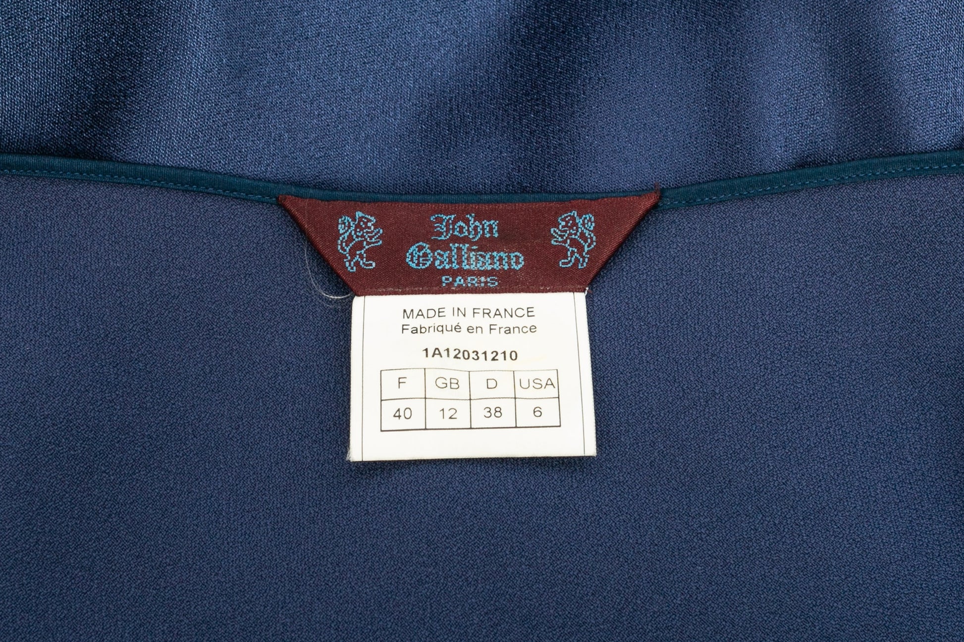 Jupe longue en soie Galliano 