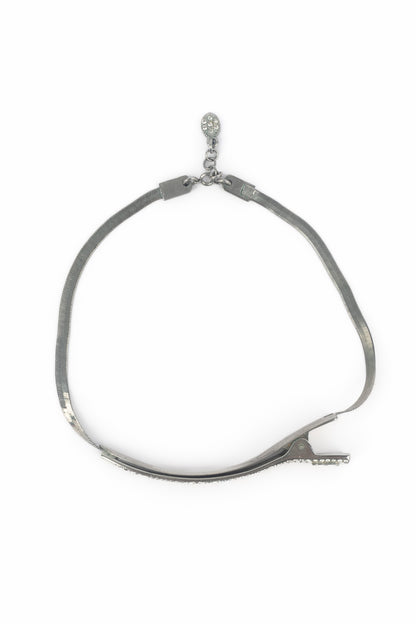 Collier "Barrette" argentée Dior 