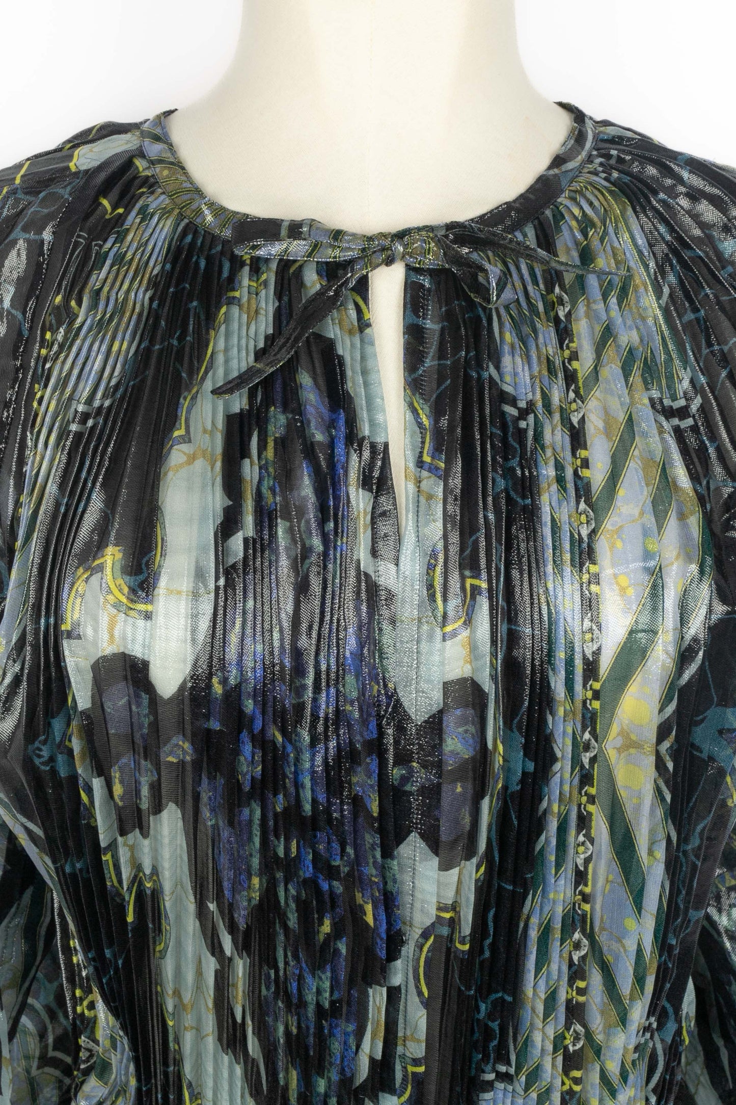 Robe en soie plissée Pucci