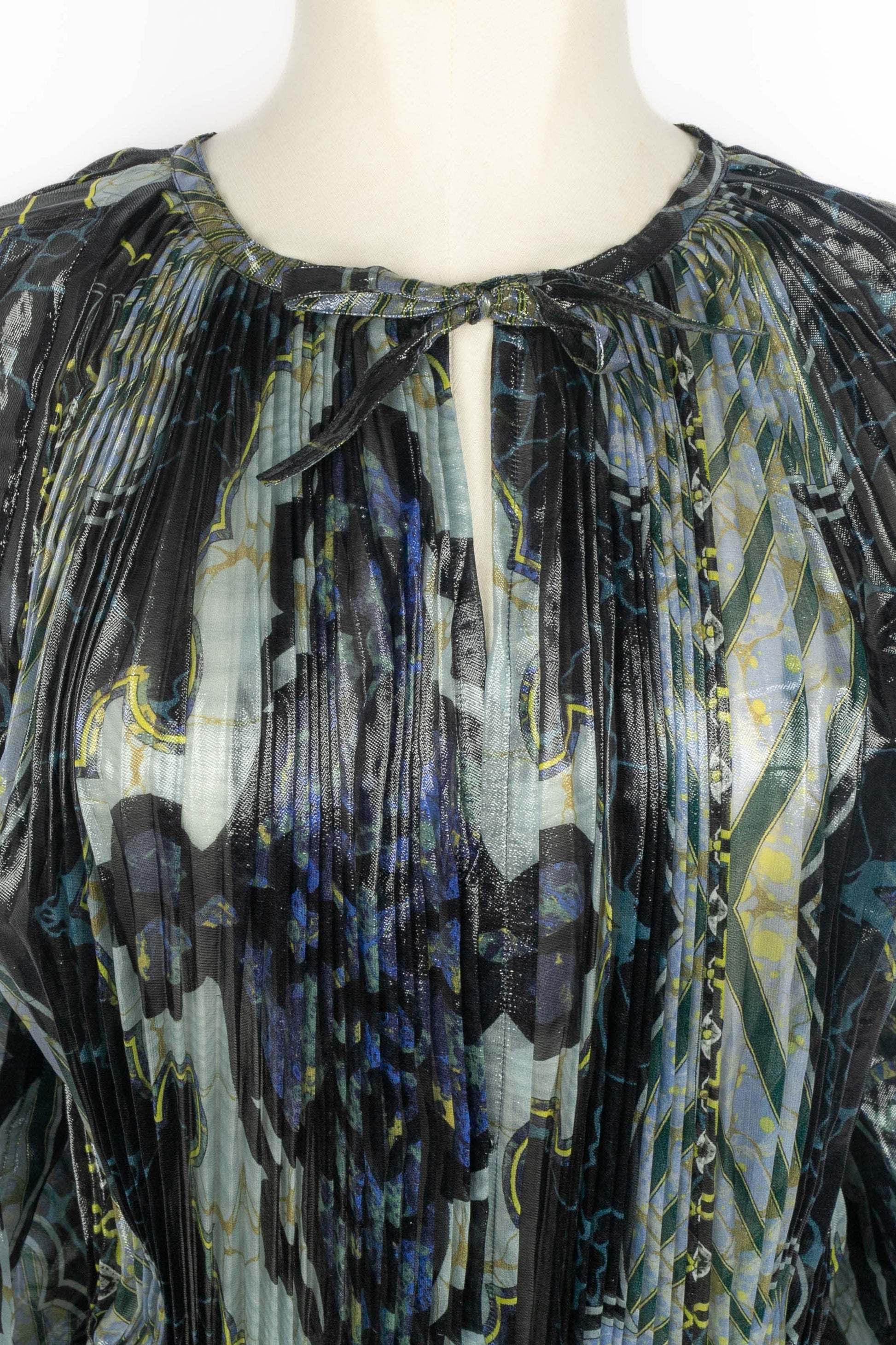 Robe en soie plissée Pucci