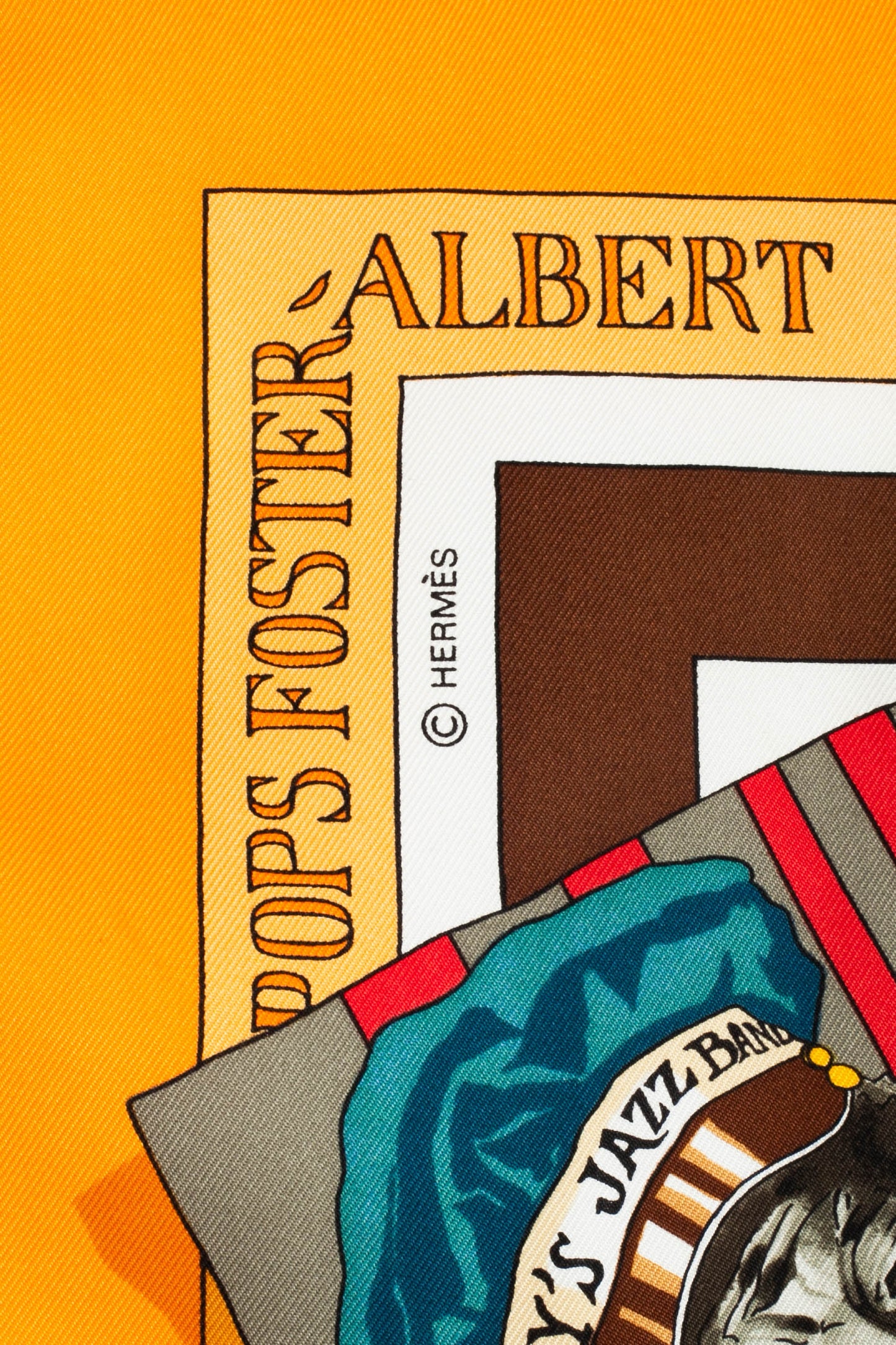 Foulard / Carré "The original New-Orléans créole Jazz 1923" Hermès