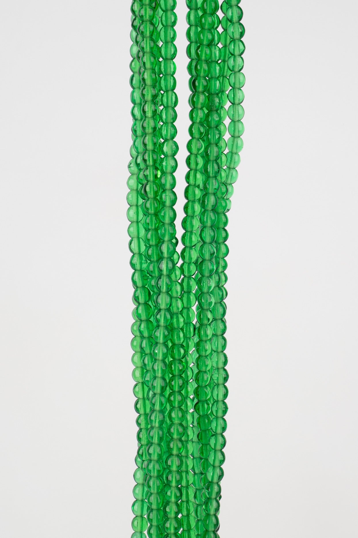 Collier en pâte de verre vert Gripoix