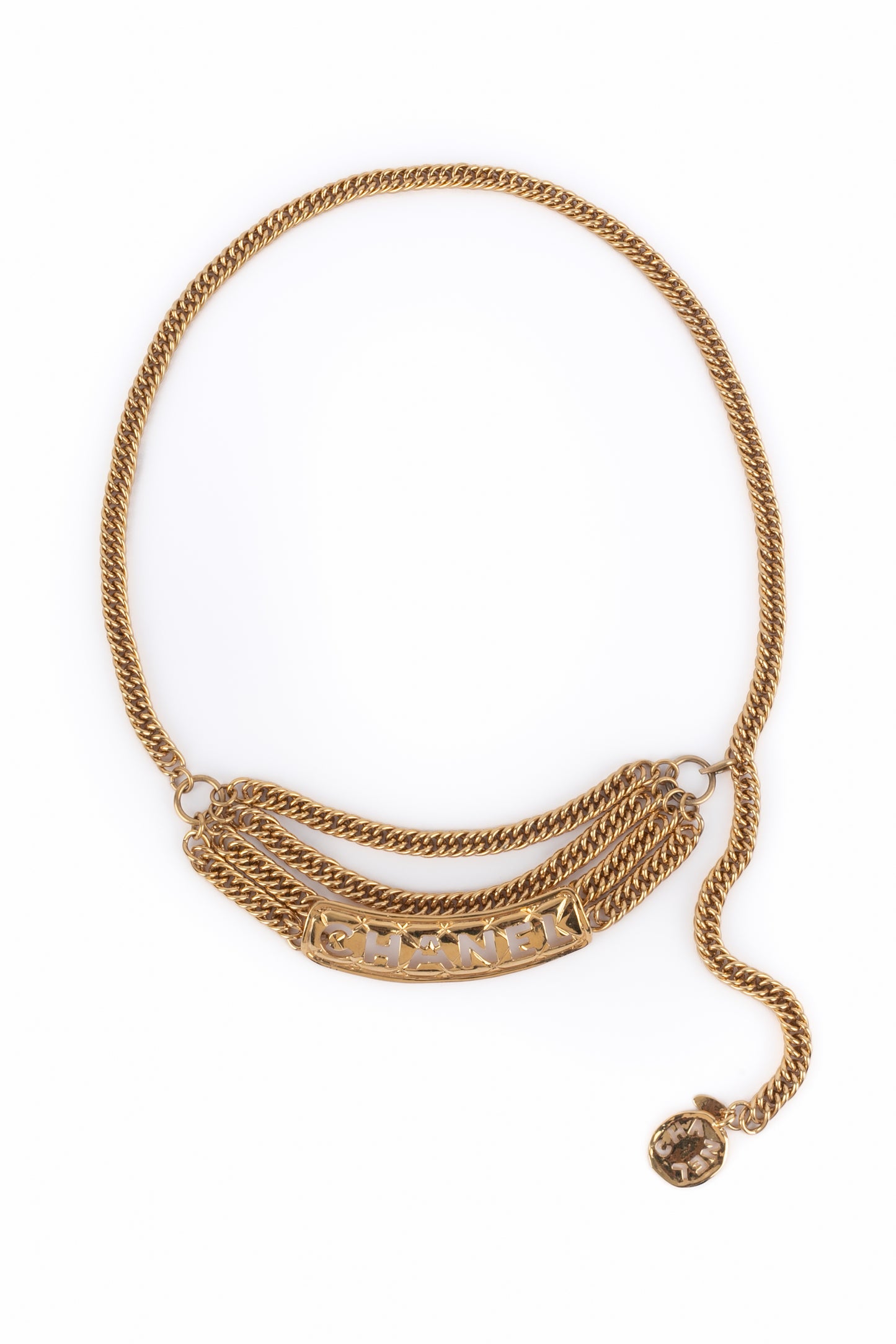 Ceinture dorée Chanel 1980's