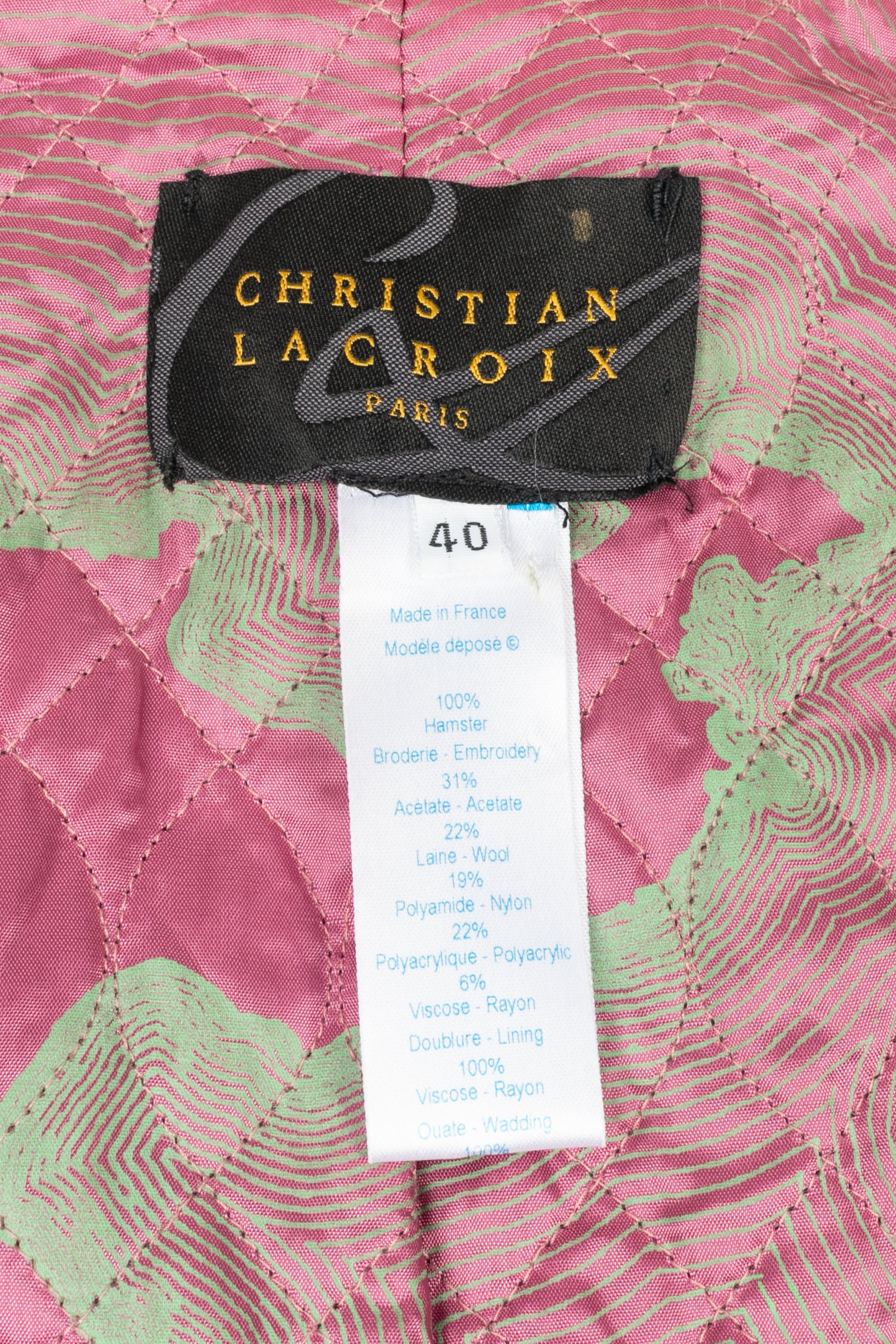 Manteau Christian Lacroix Hiver 2000