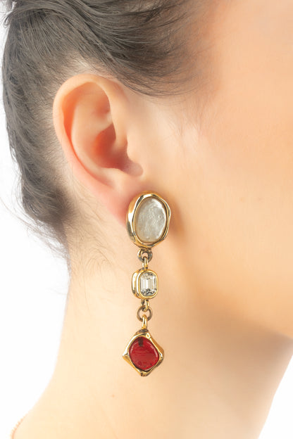 Boucles d'oreilles byzantines Chanel 1980's