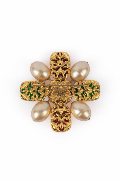Broche croix Chanel 1990's