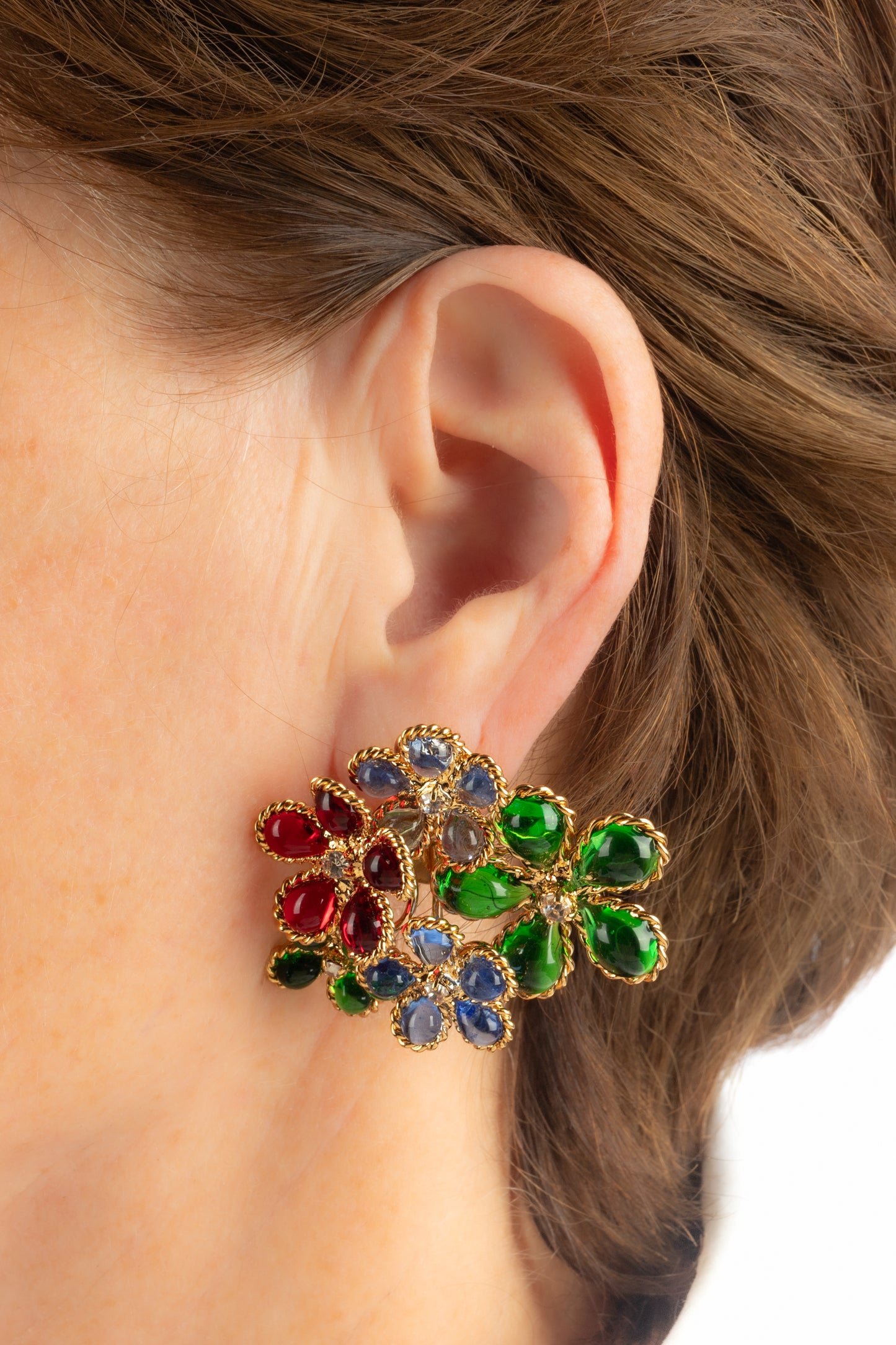 Boucles d'oreilles fleurs Augustine