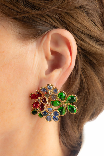 Boucles d'oreilles fleurs Augustine