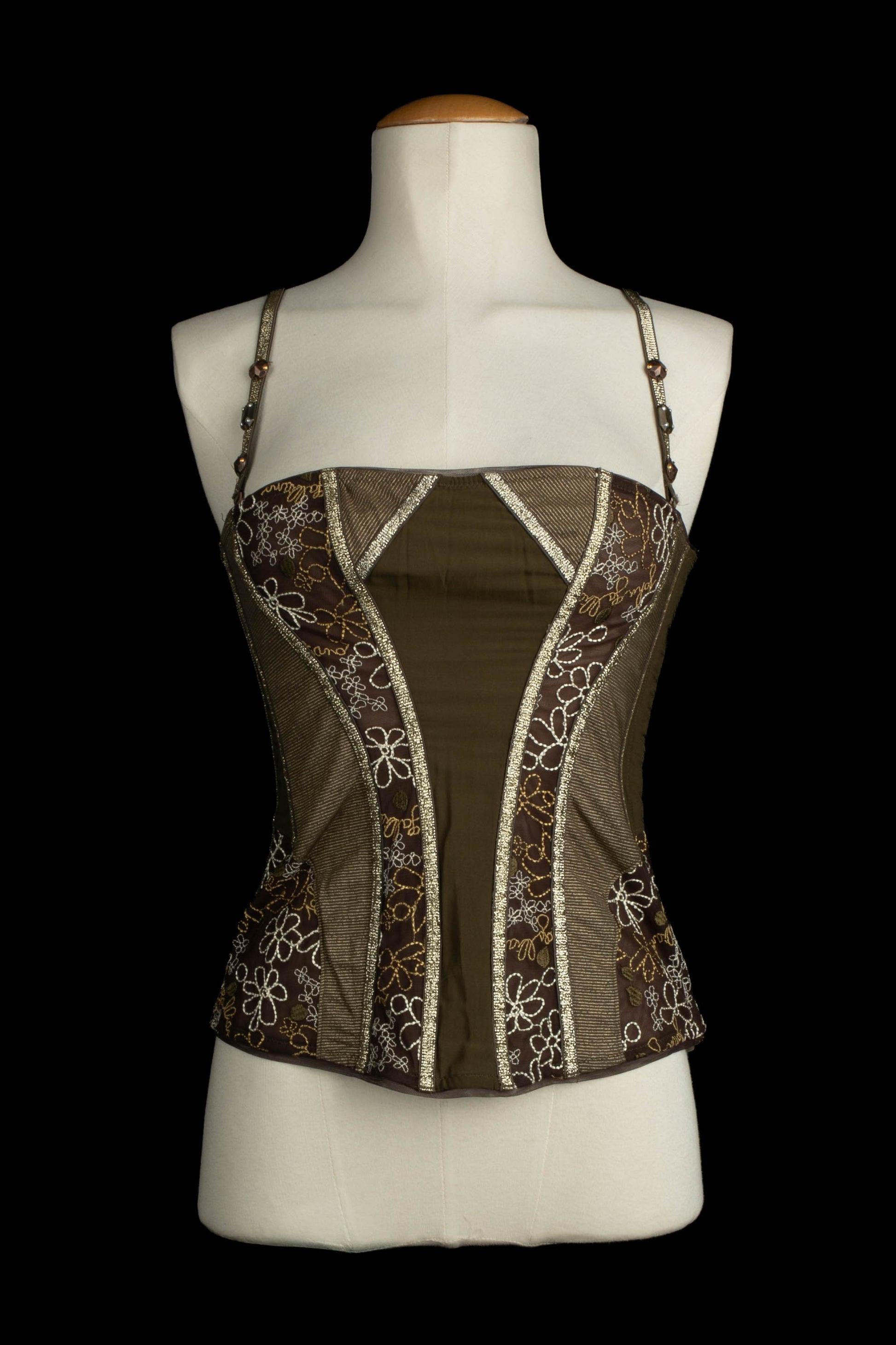 Haut bustier vert John Galliano 