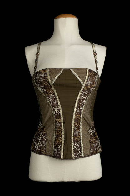Haut bustier vert John Galliano 