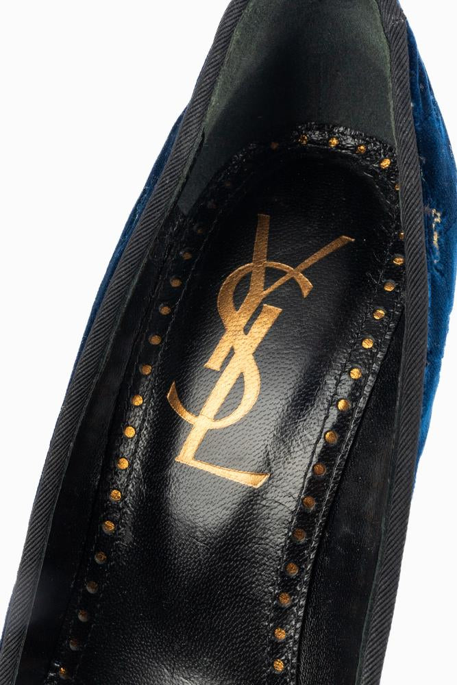 Escarpins en velours Yves Saint Laurent 