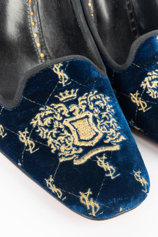 Escarpins en velours Yves Saint Laurent 