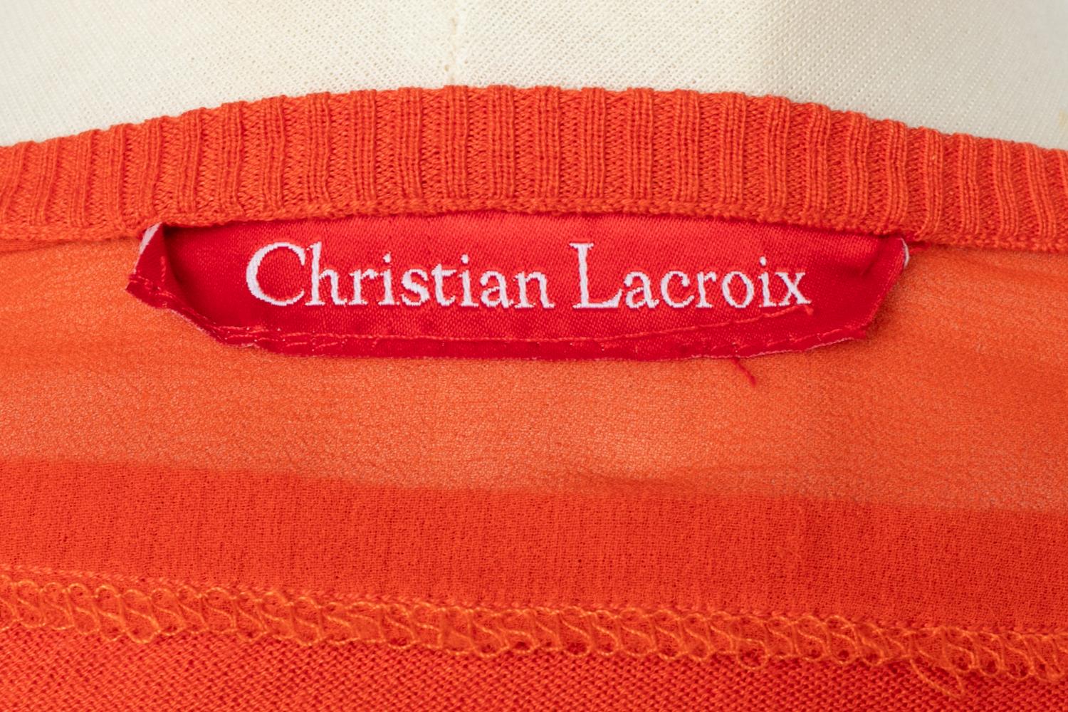 Twin set orange Christian Lacroix 