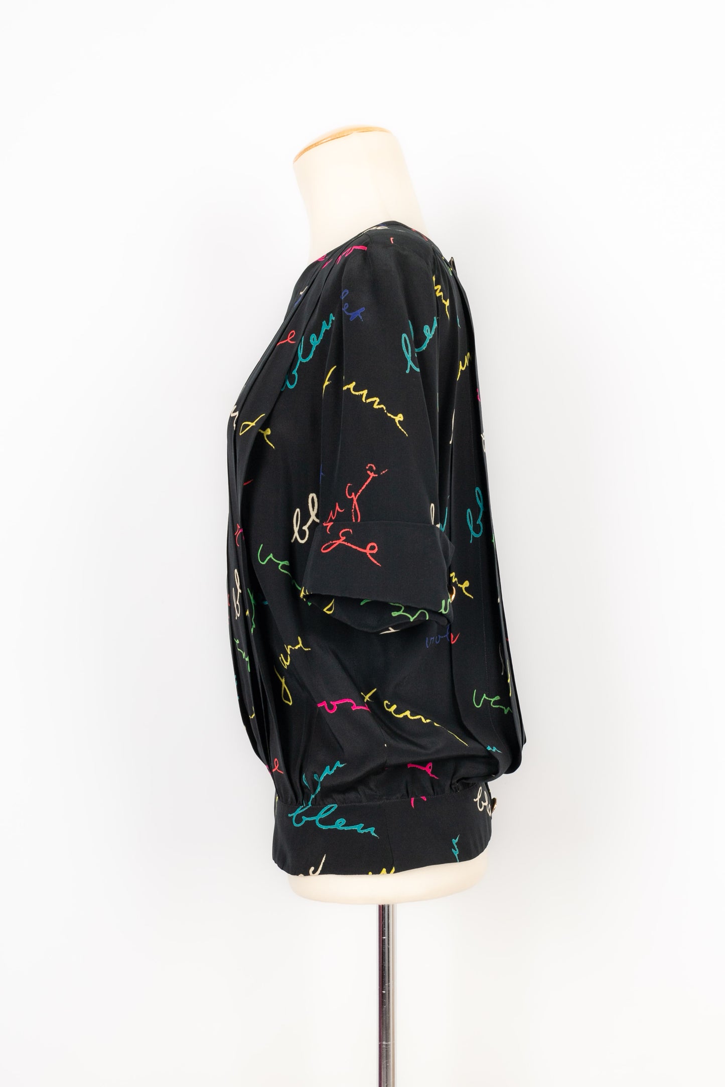 Haut en soie Chanel Printemps 1985
