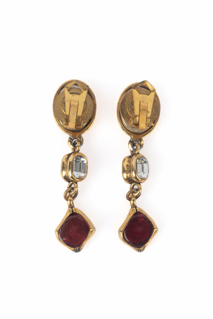 Boucles d'oreilles byzantines Chanel 1980's