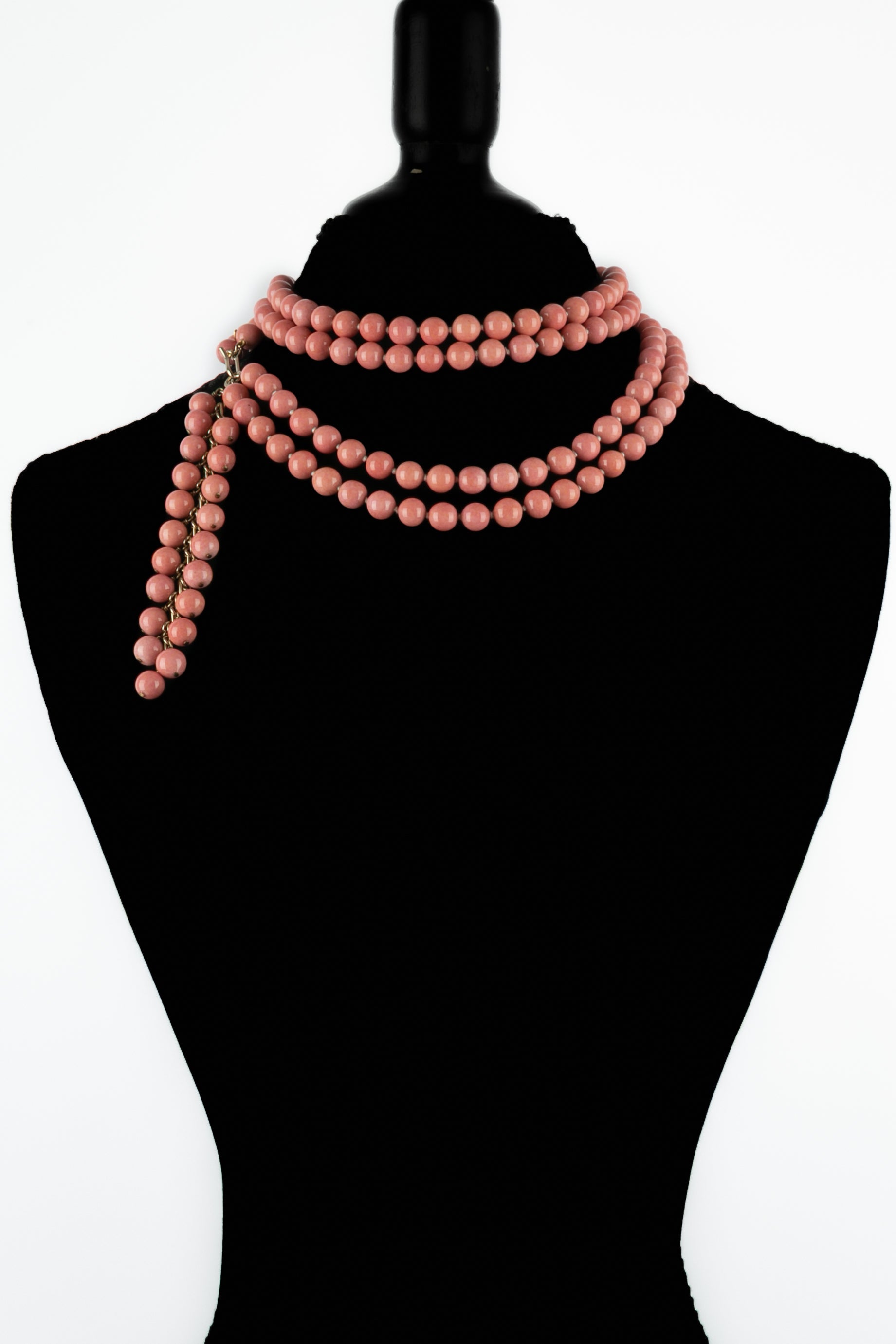 Collier de perles roses Chanel 2001