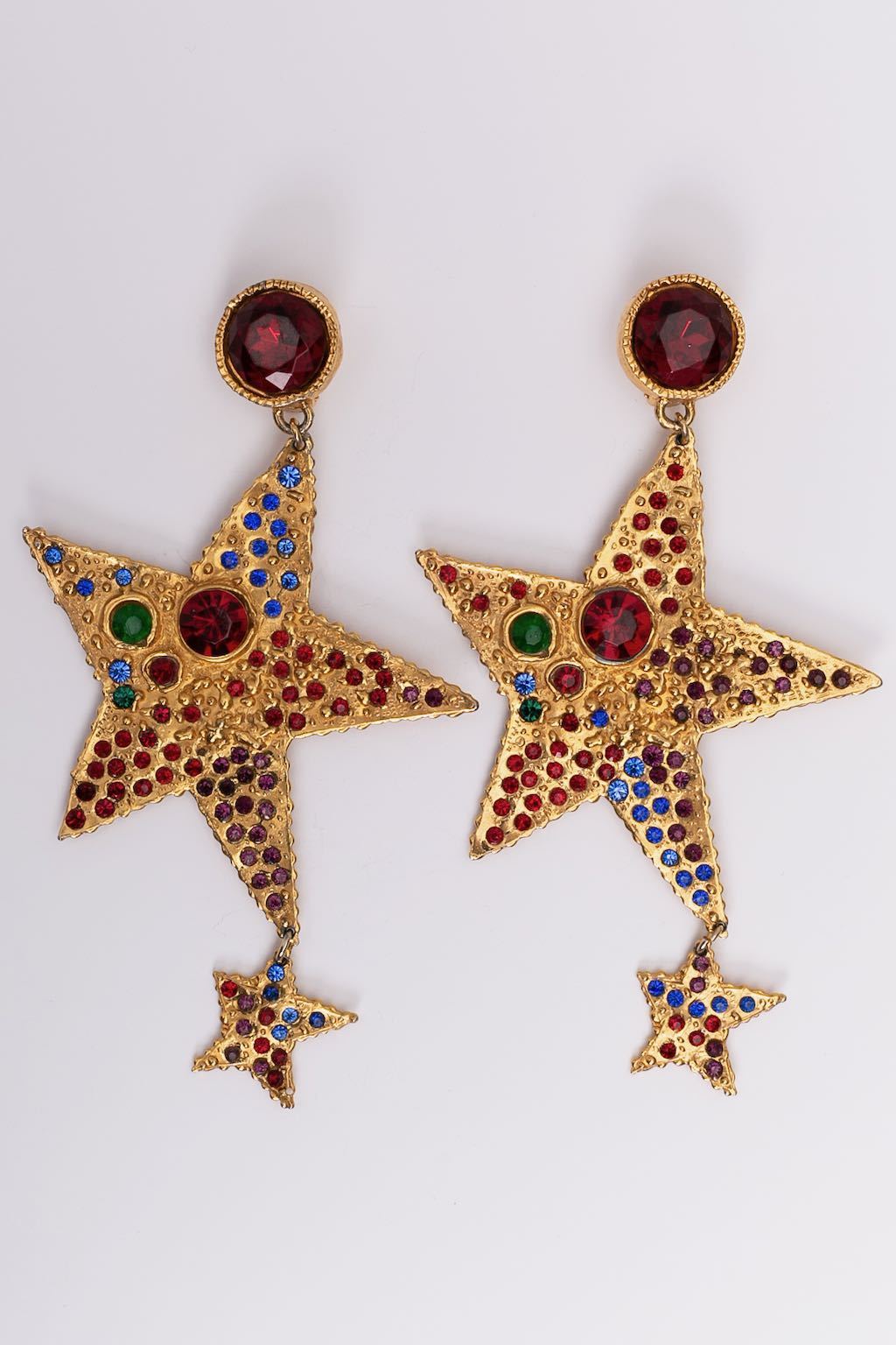 Boucles d'oreilles étoiles Louis Feraud (Attribuées à)