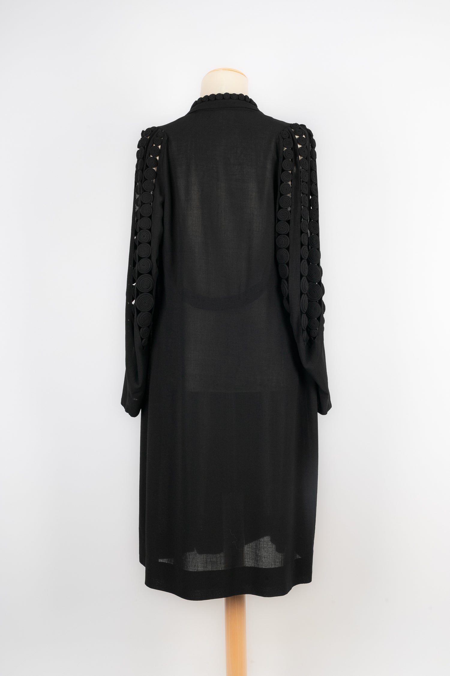 evening coats for cocktail dresses Black coat 1930-1940s – Les Merveilles De Babellou
