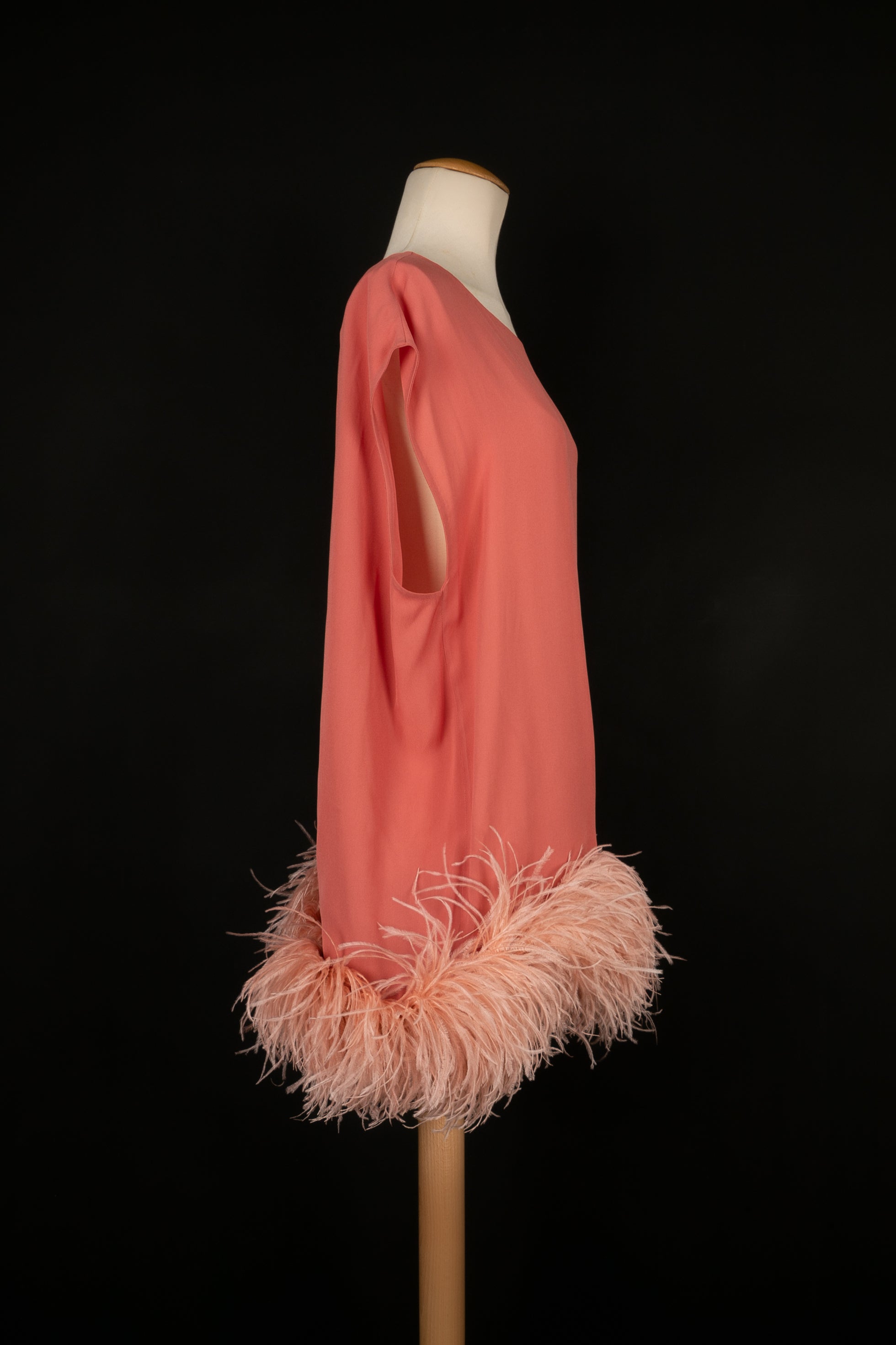 Dries van noten feather dress best sale