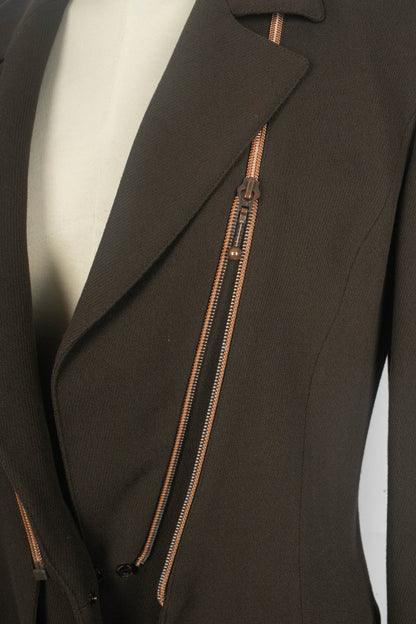 Claude Montana double jacket in brown wool blend